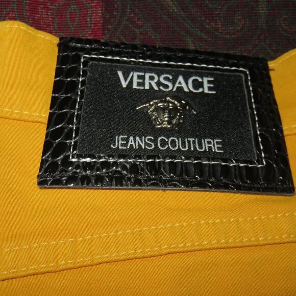 Versace Jeans Couture Straight Leg Cotton Jeans Pants 30 44 Italian US 8 - Picture 2 of 8
